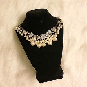 Rhinestones and Pearls ✨️  Silver Necklace Worn Once